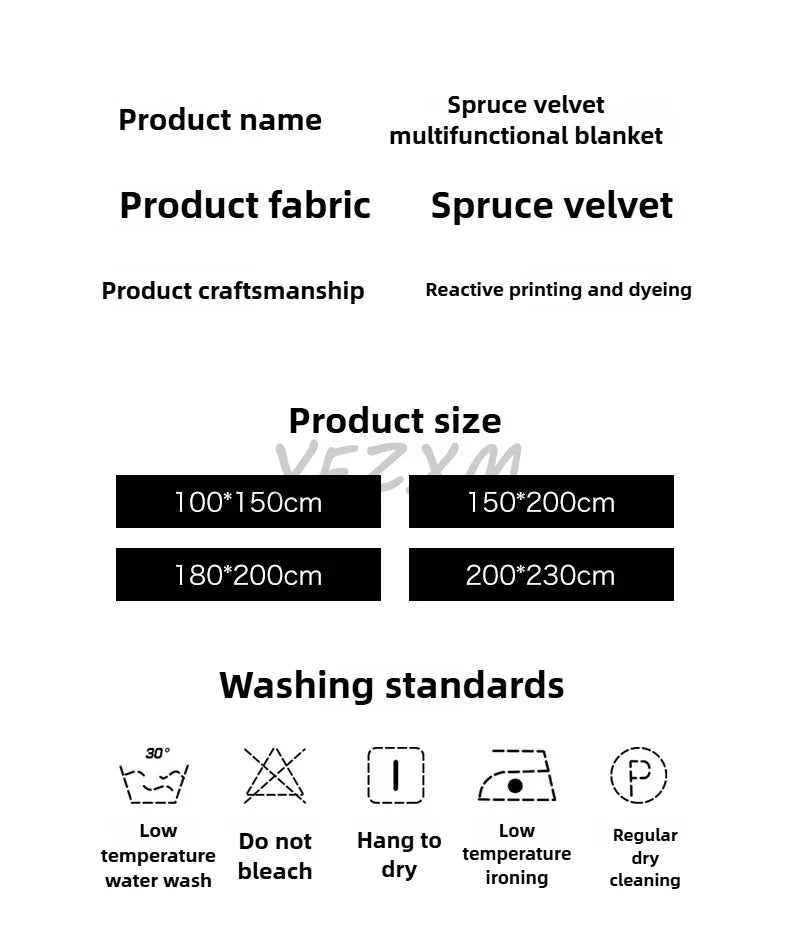 Super Thick and Warm Flannel Blanket Super Soft Fluffy Queen Size Bed Blanket Cozy Skin-friendly Multifunctional Nap Blanket