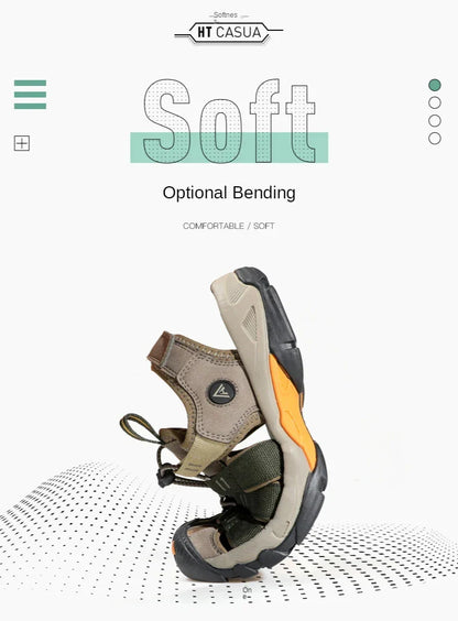 Summer Outdoor Sandals for Men Breathable Hiking Shoes Water Beach Mens Sandals Camping Climbing Aqua Sneaker HT-710445A