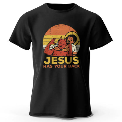 Funny Jesus Printed 100% Cotton T-Shirt, Soft & Breathable Round Neck Short Sleeve Tee, Unisex Quirky & Humorous Style