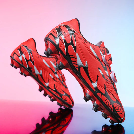 Professional Soccer Shoes Kids Long Spikes FG Football Boots Outdoor Grass Cleats Turf Football Shoes Boys Training Soccer Boots