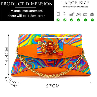 Fashion Purple Color Painted Rhinestones Elegant Peep Toe Sandals Shoes and Bag Set Italian Heels for Womens