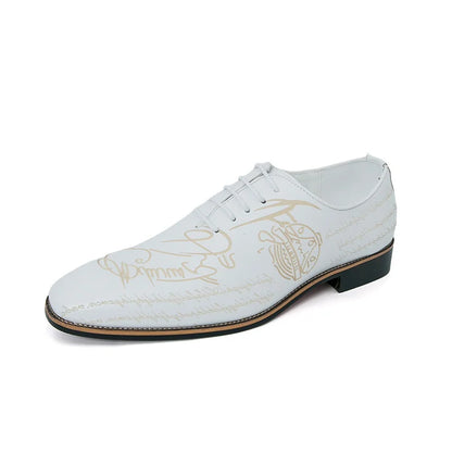 White Elegant Men Dress Shoes Leather Oxford Shoes Man Business Formal Shoes Design Social Shoes Male apatos para hombre