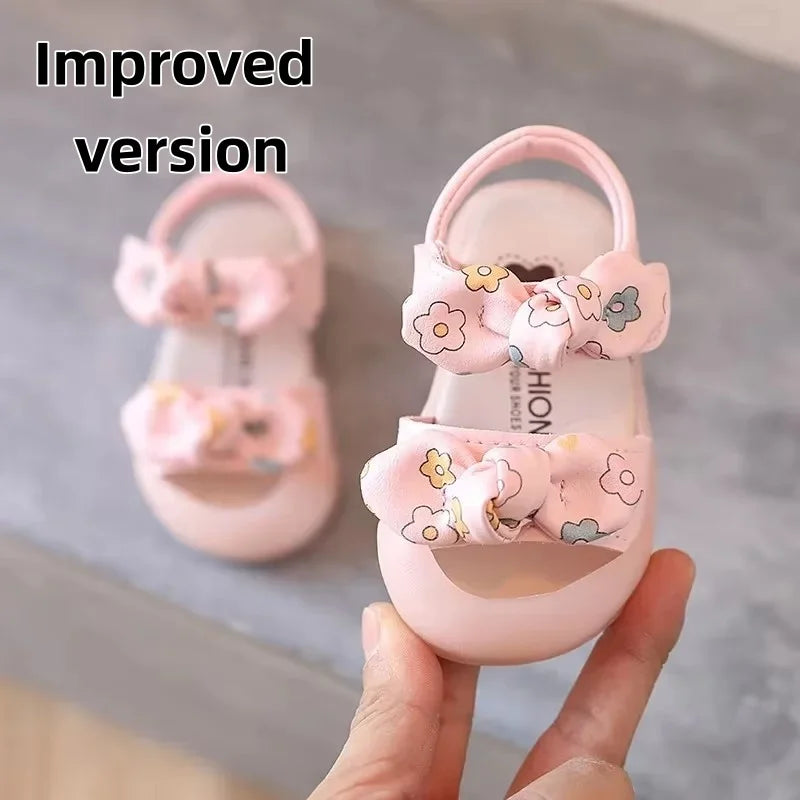 Summer Kids Sandals Cute Bow Baby Girl Shoes Soft Bottom First Walkers Princess Sandals