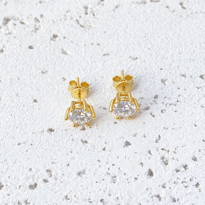 0.2ct - 2ct Sparkling Moissanite Earrings S925 Silver with White Yellow Gold Plated Wedding Party Studs Earring For Women