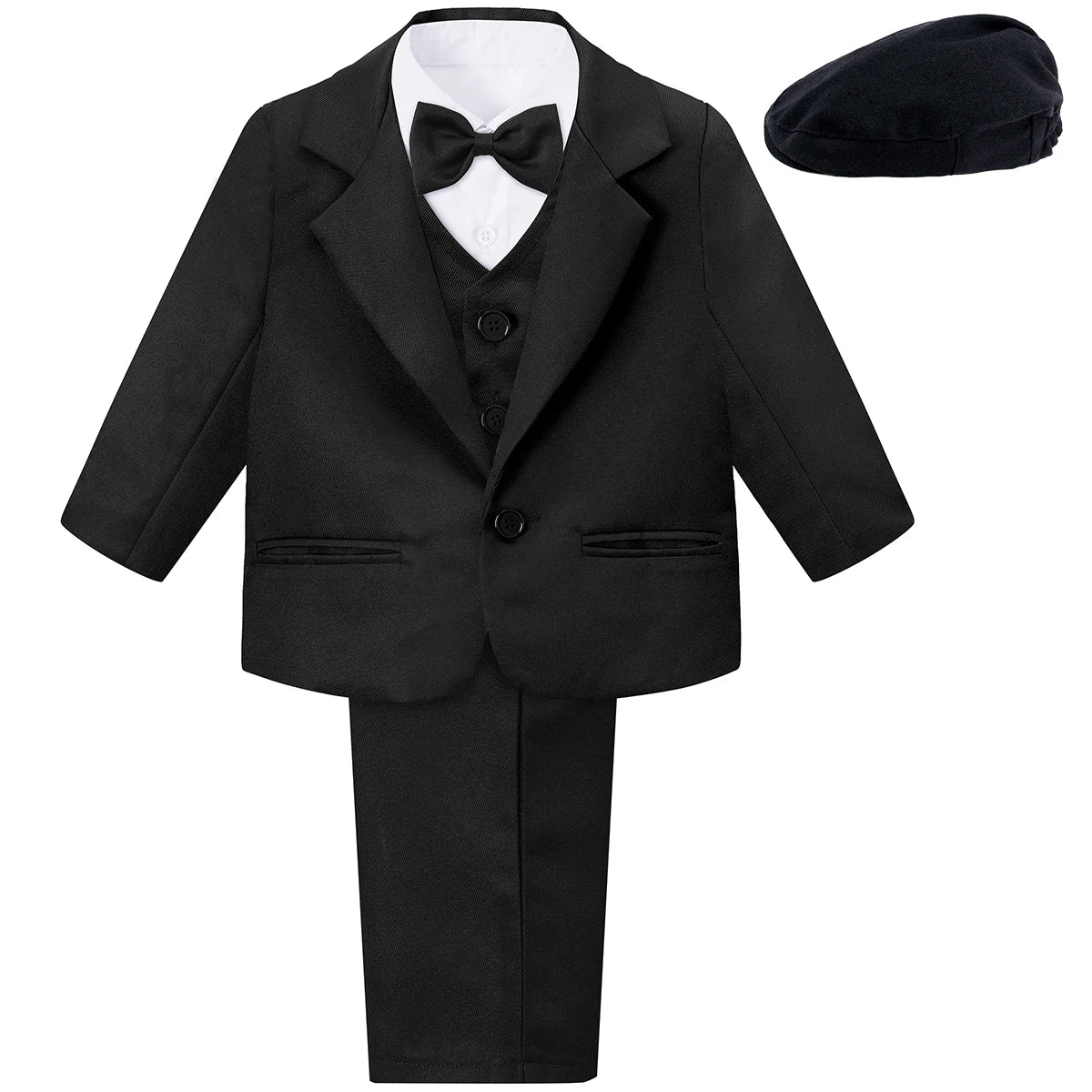 Baby Boy Baptism Outfit Infant Tuxedo Christening Wedding Birthday Celebration Formal Gentleman Suit White 6 Months to 3 Years