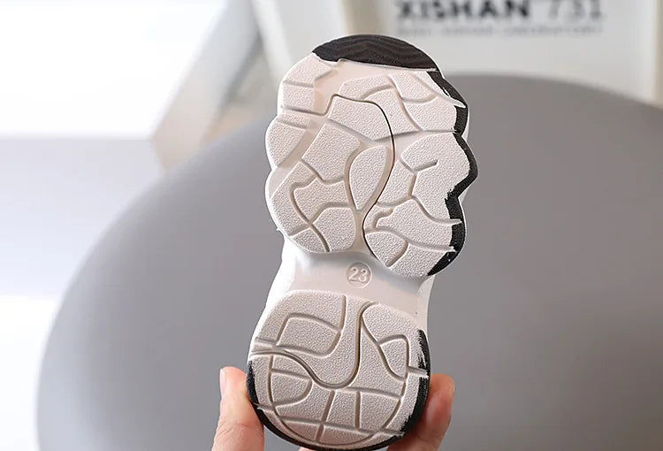 Sports Shoes for Children Baby Girls Shoes Kids Shoes Boys Chunky Sneakers Toddler Lace-up Casual Shoes Thick Bottom Sneakers