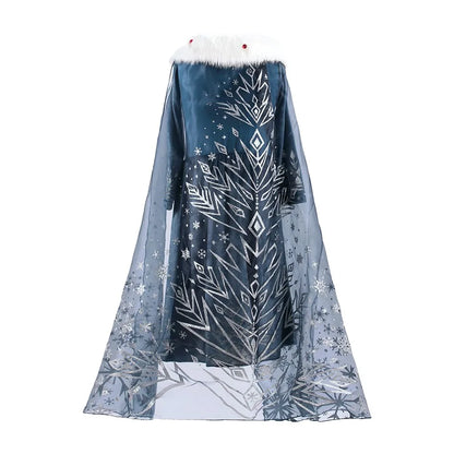 Children Snow Queen Princess Dress Winter Girl Elsa Costume Carnival Birthday Holiday Party Dress Kids New Outfit Clothes 2025