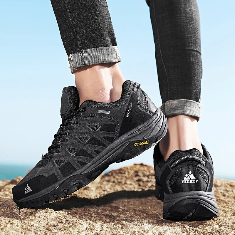 New Arrival Mens Hiking Shoes Breathable Lace Up Trekking Male Cushioning Outdoor Climbing Tourism Sneakers for Men