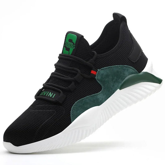 Lightweight All-Day Comfort Safety Shoes - Soft Sole Fashion Casual Work Sneakers for Long Standing-Fatigue Protective Footwear