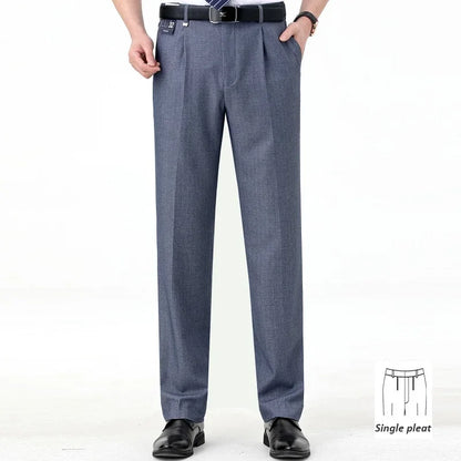 Men's High-End Summer Wool Blend Trousers, Traf Suit Pants,Business Formal , Man Pants,Wool Dress Pants for Men