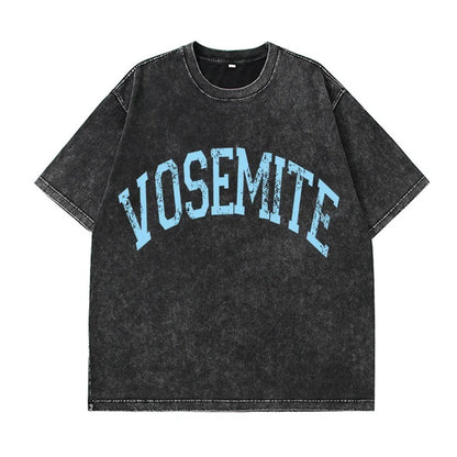 Cotton Washed T-shirt for Women New Attitude Fashion Leopard Prints Tops Loose O-Neck Oversized Short Sleeve Y2k Female Clothes