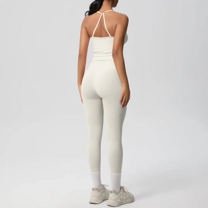 2PCS Yoga Set Nude Feeling Workout Sets Women Tracksuit Gym Push Up Fitness Running Workout Sportwear Sport Bra Leggings Suit