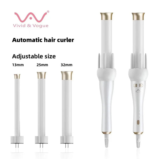 White Purple 2 Colors Replacement Professional Portable Auto Rotating Curling Iron 32mm 13mm Hair Iron (Genuine) US