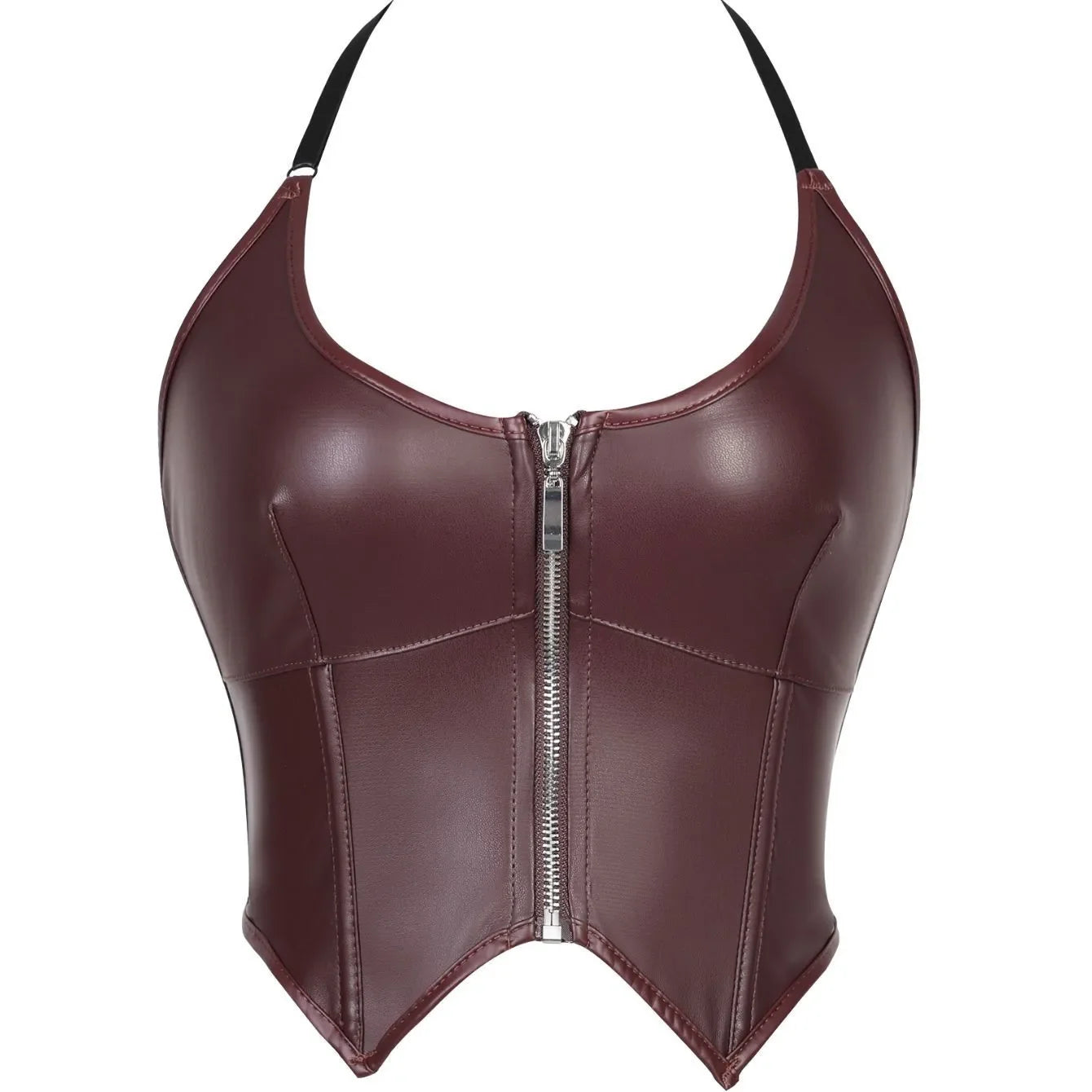 Halter-neck zipper slimmingstrapless and bracketed corset for women's shaping top