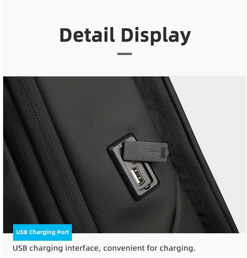 Business Backpack for Men Waterproof Travel 17.3" Laptop Backpack  High Capacity Multifunctional Pack USB Charging