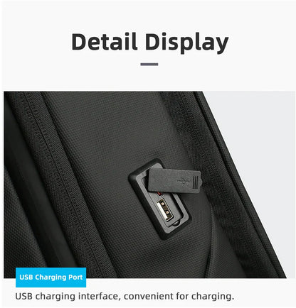 Business Backpack for Men Waterproof Travel 17.3" Laptop Backpack  High Capacity Multifunctional Pack USB Charging