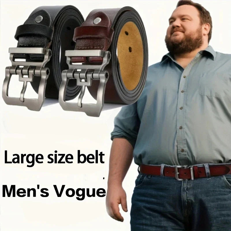 New Large Size 110-165cm Men's Faux Leather Belts Adjustable Leisure Formal Waistband for Jeans Pants Perfect Father's Day Gifts