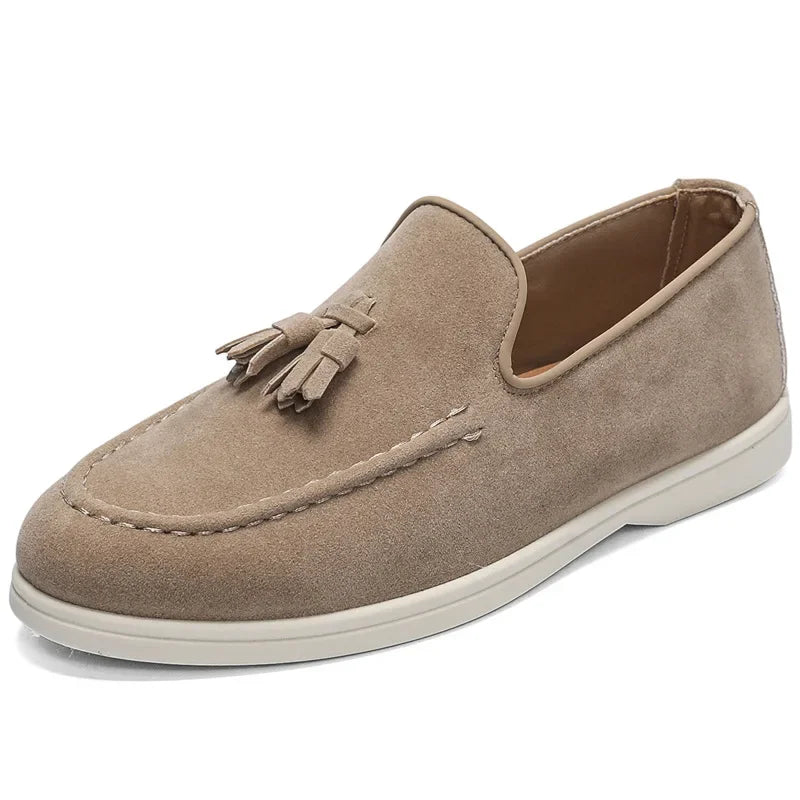 Unisex Lightweight Flat Bottom Tassel Casual Shoes Fashionable Versatile Large Size Men's Shoes Business Casual Slip-On Loafers