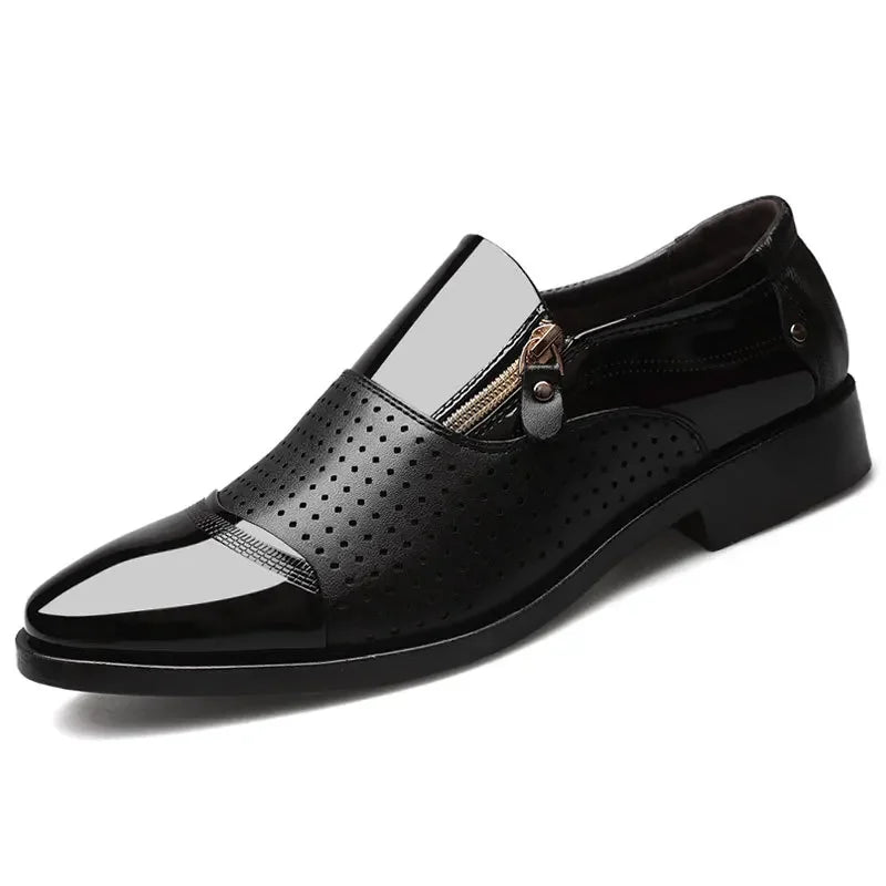 Sapatos Formais Pretos Masculinos Italianos Mocassins Vestido de Casamento Sapatos Oxford de Couro Envernizado Masculino