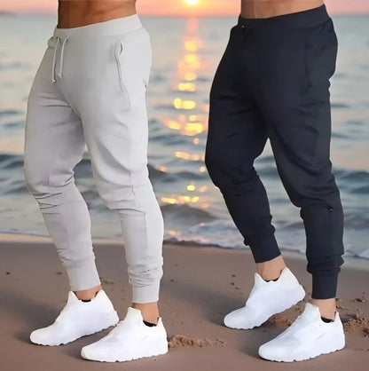 New Men's casual pants, spring and autumn sports thin sweatpants, men's running and jogging fashionable solid color sports pants
