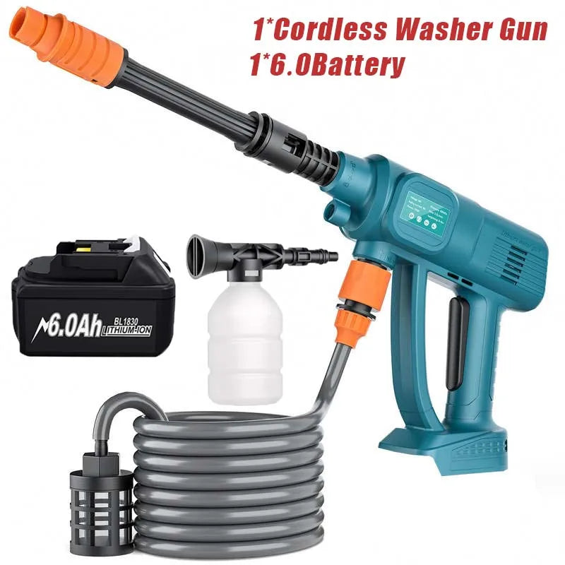 Cordless High Pressure Car Washer Gun For Makita 18V BL1830 Battery Electric Water Spray Gun Home Garden Cleaning Power Tool