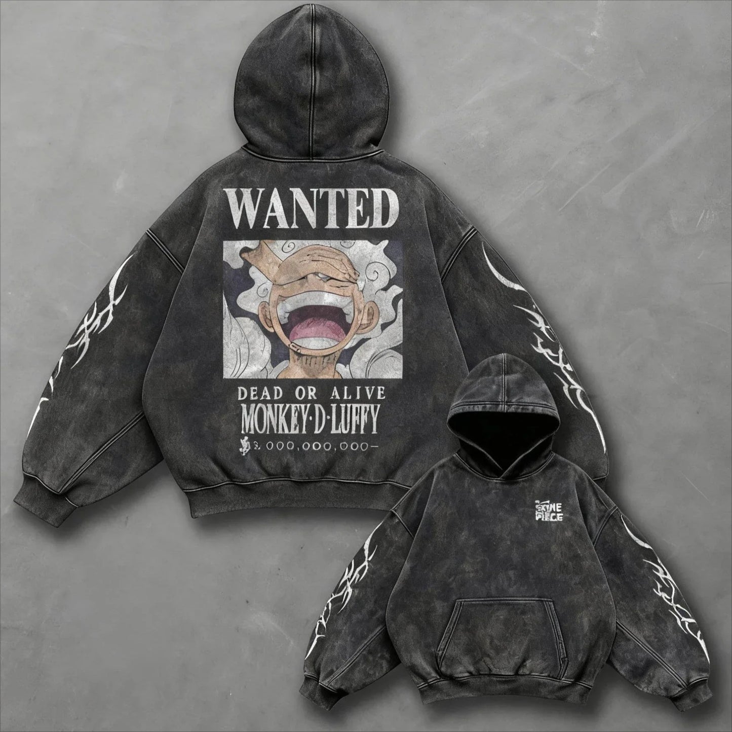 Autumn New One Piece Anime Print Vintage Hoodie Men Women Pullover Sweatshirt Oversized Wash Long Sleeve Top Harajuku Streetwear