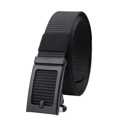 Men's And Women's Toothless Automatic Buckle Belt Military TrainingCanvas Belt New Metal Buckle Young Students' Versatile Belt T