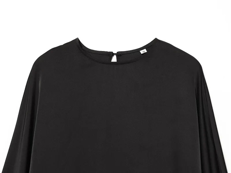 Women's Lace Blouse Asymmetric Long Black Blouse Woman Spring Elegant Plus Size Top Sweatshirt Long Sleeve Blouse Women