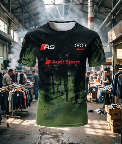 Summer Fashion Racing Motorcycle Pattern Printed Rider Short Sleeve T-shirt for Men and Women Adult Sports Top