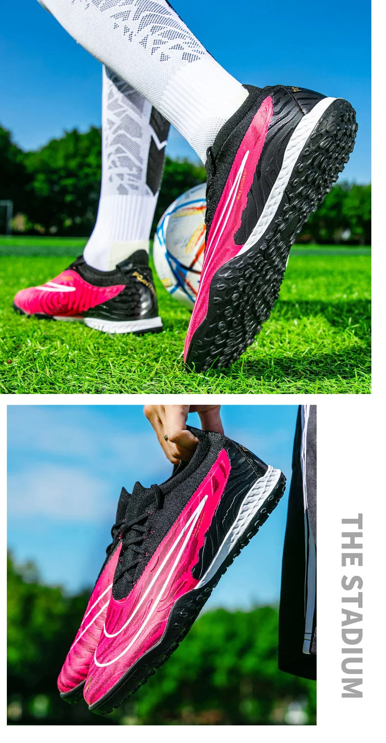 Men Training Football Boots Non-Slip Soccer Shoes Outdoor Cleats Futsal Breathable Sneakers Unisex Comfortable FG/TF Ultralight