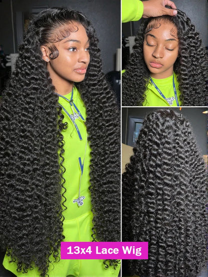 Hd 250 % Loose Deep Wave 30 38 40 Inch 13x6 HD Lace Frontal Human Hair Wigs Brazilian PrePlucke Water Curly 13x4 Lace Front Wig