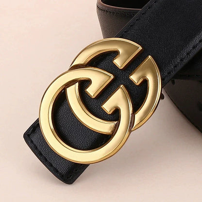 Ladies genuine leather belt, versatile decoration for business and casual wear, simple and fashionable, with a high-end feel.