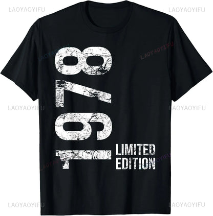 Vintage 1978 Limited Edition Birthday 1978 Men Women Vintage T-Shirt Casual Streetwear Short Sleeve Printed T-shirt