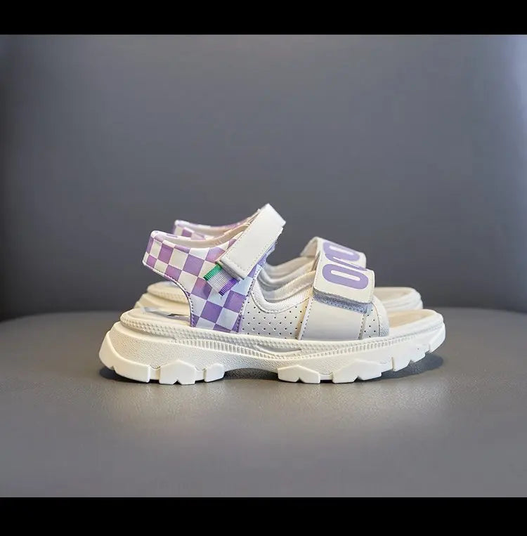Girls Summer Fashion Sandals Kids Casual Outdoor Non Slip Lightweight Sandals Children's  Comfortable Design Cute Beach Shoes