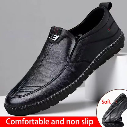 Summer Men's Casual Business Leather Shoes With Fashionable Design and Super Fiber Leather Surface For Comfort and Breathability