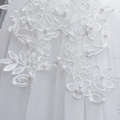 Teenage Girls Sequins Embroidery Bridesmaid Long White Dress For Flower Kids Wedding Party First Communion Birthday Vestidos