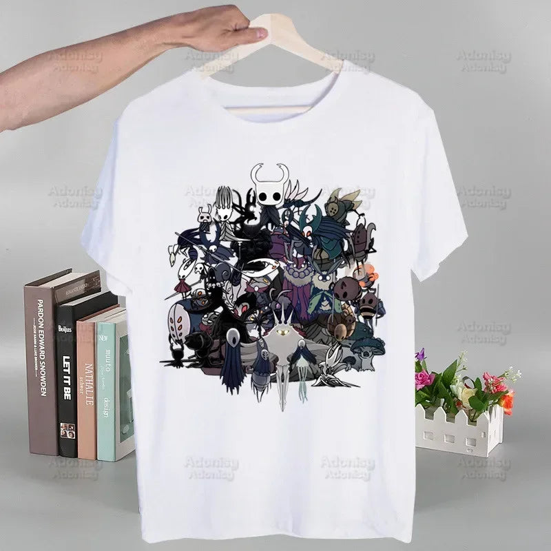 Hollow Knight T Shirt Fashion Print Tshirt Summer Mens Novelty Short Sleeve Game Cartoon Men T-shirt Men Funny Tops
