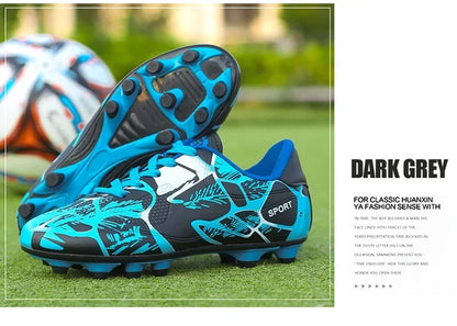 Children Soccer Shoes Sports Society Field Boy Football Shoes Futsal Fast Indoor Sneaker Original Ankle Cleats Football Boots