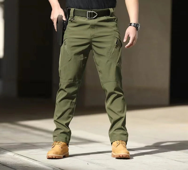 Cargo Pants Men's Outdoor Waterproof Combat Military Trousers Work Joggers Hiking Camping Climbing Elastic 5XL