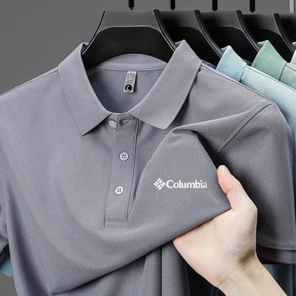 2026 new model men's golf short sleeves polo shirt lapel letter printing ventilate t-shirt business leisure exercise men's wear