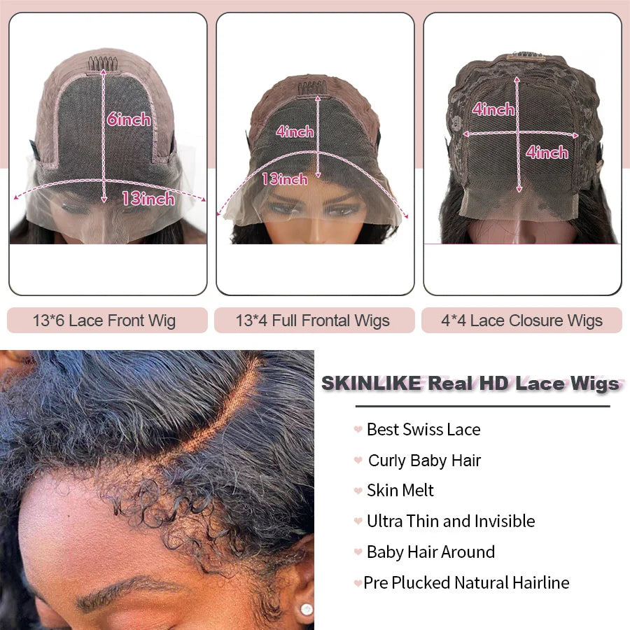 13x6 Hd 250 Density Afro Kinky Curly Wig 100% Human Hair 13x4 4c Edges Frontal Deep Wave Curly Lace Front Wigs For Women on sale