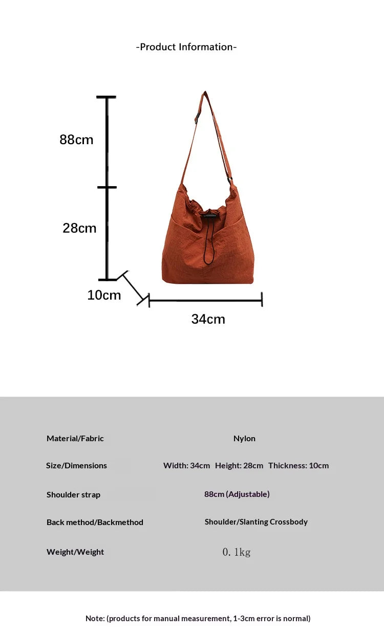 Large Capacity Versatile Shoulder Bag for Women's Summer Popular Lightweight Crossbody Bag Minimalist Tote Handbag