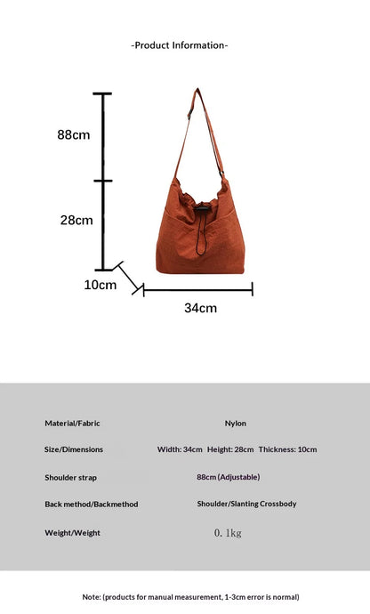 Large Capacity Versatile Shoulder Bag for Women's Summer Popular Lightweight Crossbody Bag Minimalist Tote Handbag
