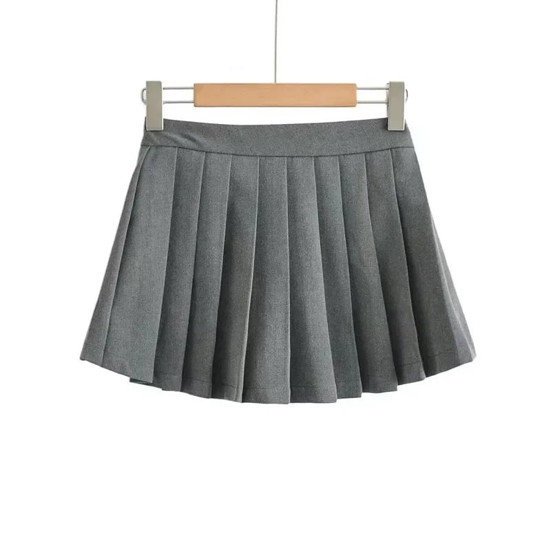 Mooyufon Sexy Women Pleated Skirts High Waist Summer Vintage Mini Skirts Korean Tennis Student White Designed Dance Skirt
