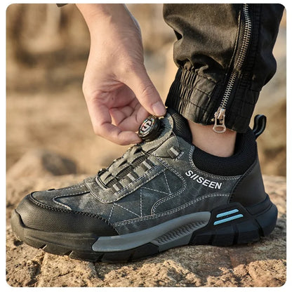 Breathable Men's Safety Shoes Puncture Resistant Work Shoes Men's Protective Shoes Wear-resistant Work Boots Tactical Boots