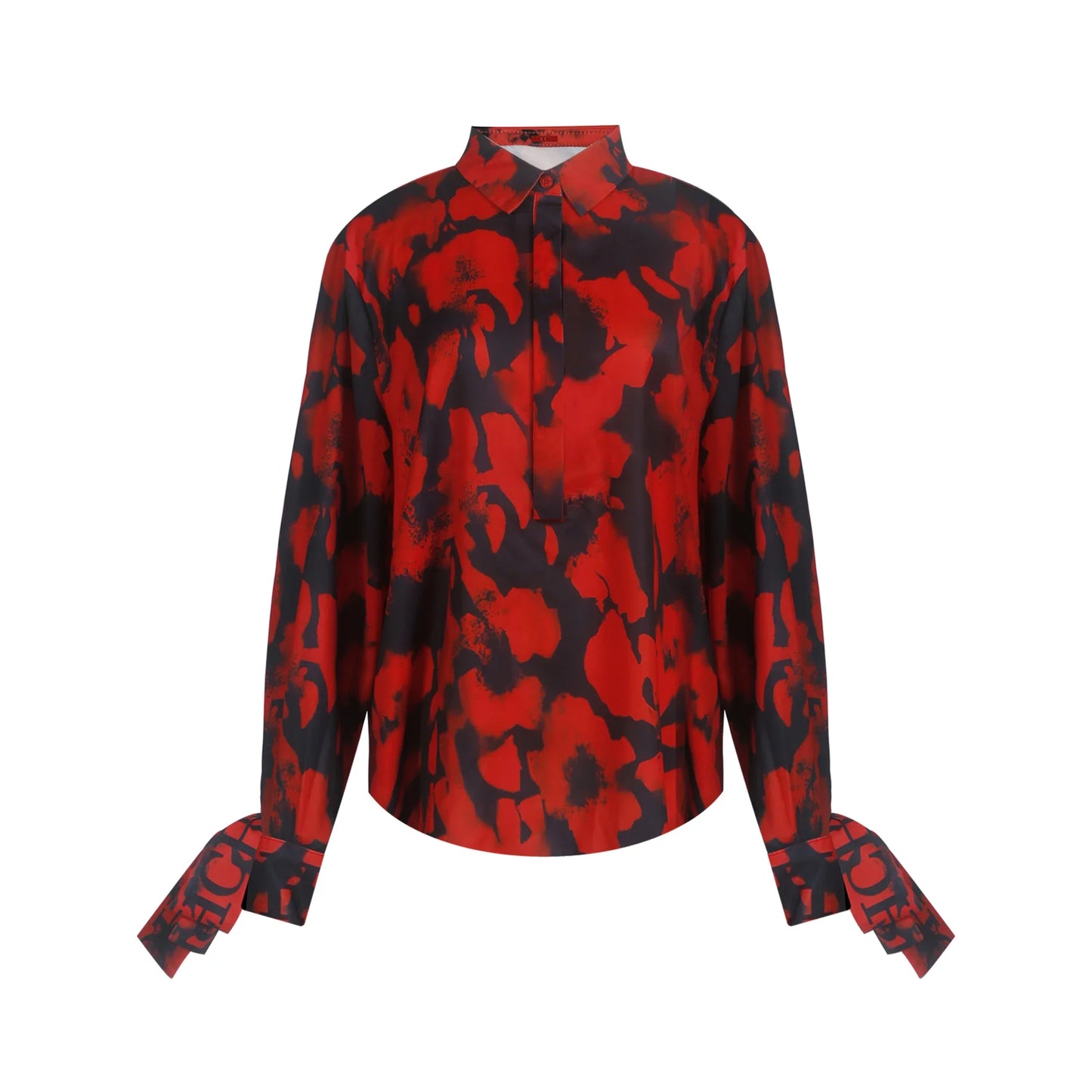 Women's Half length Skirt Summer Retro Red Printed Irregular Long Skirt Fashion Commuter Cake Skirt