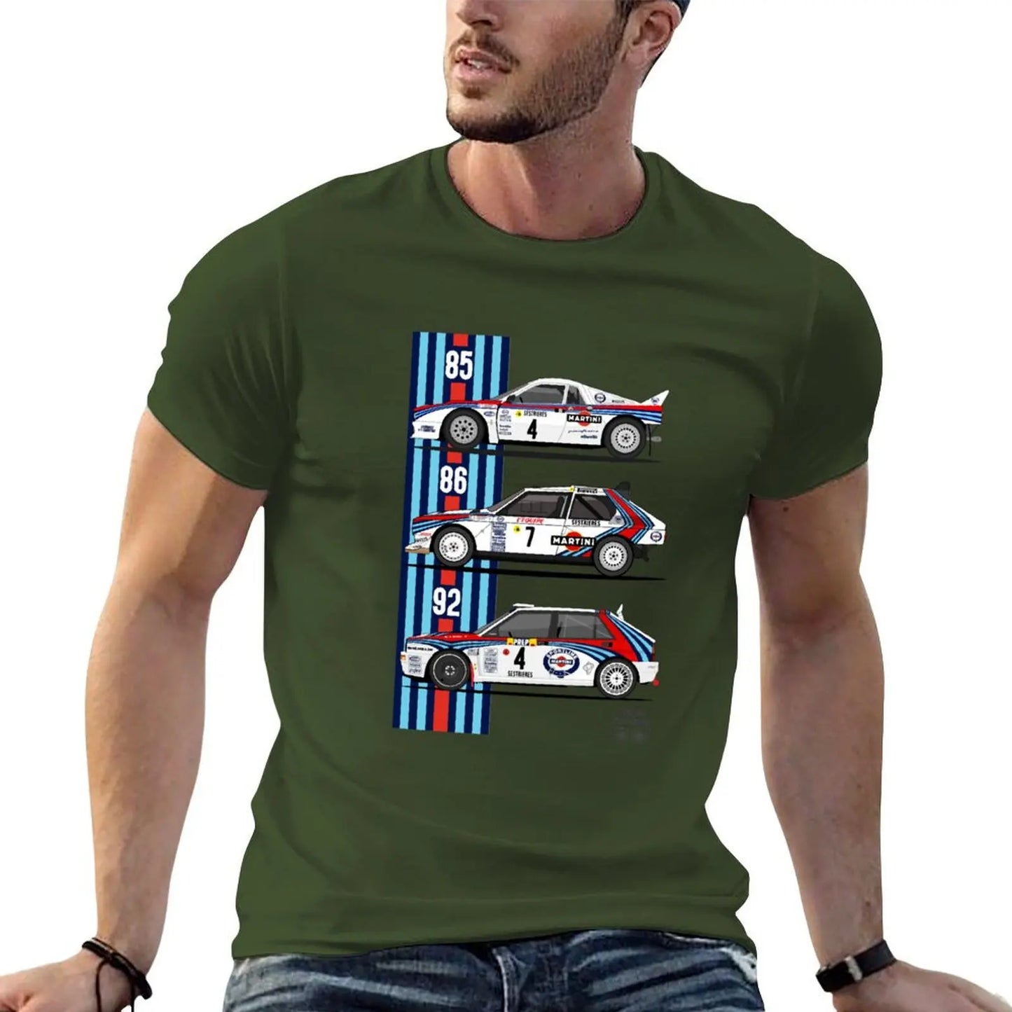 Lancia Martini trio T-shirt summer top graphics mens t shirts pack
