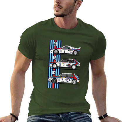 Lancia Martini trio T-shirt summer top graphics mens t shirts pack