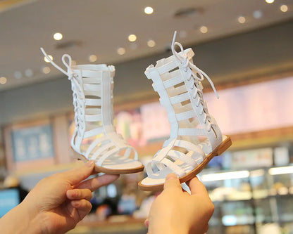 Children Sandals High-top Kids Girls Sandals Baby Sandals High Quality Flat Cut-Outs Beach Sandals