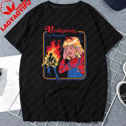 Let's Sacrifice Toby Horror Satanist Graphic Tops Unique Creative Cartoon Streetwear Unisex Scary Short-sleev Tee Ropa Hombre